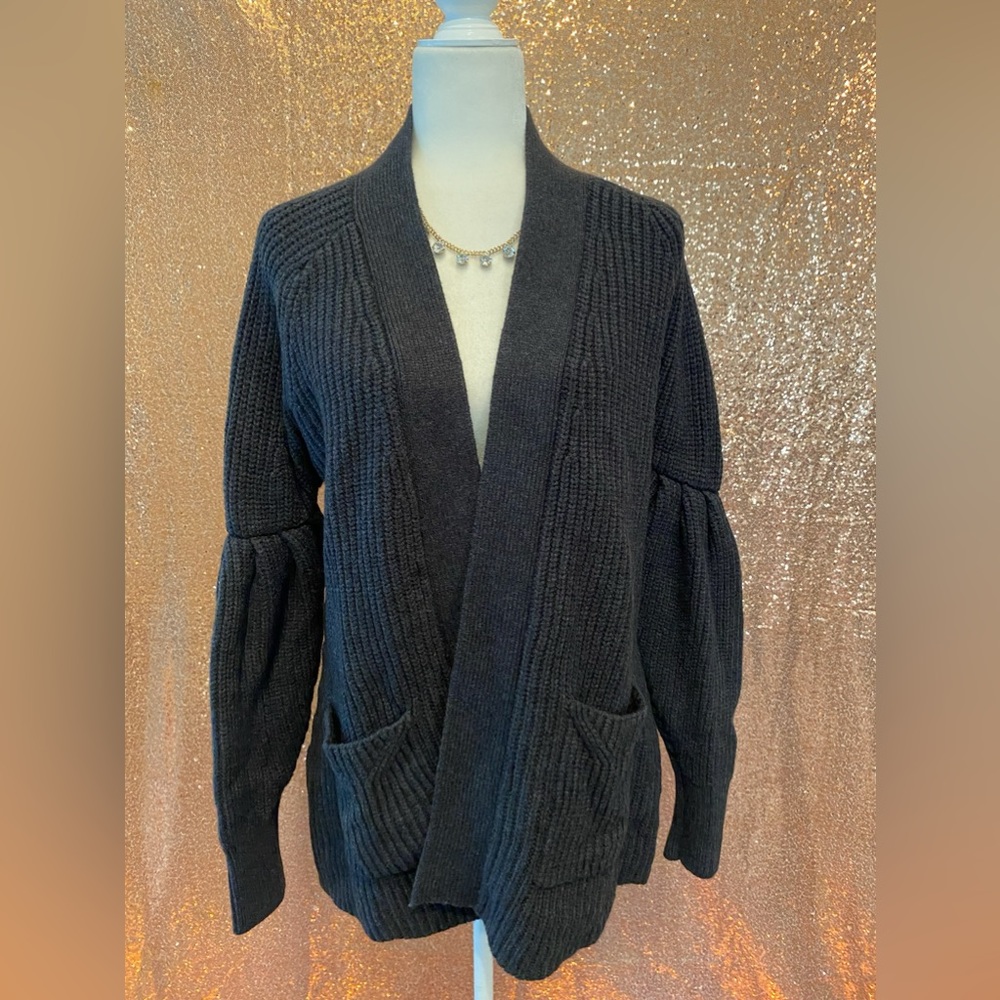 Anthropologie Knitted and knotted majella xs cottagecore cotton-wool cardigan
